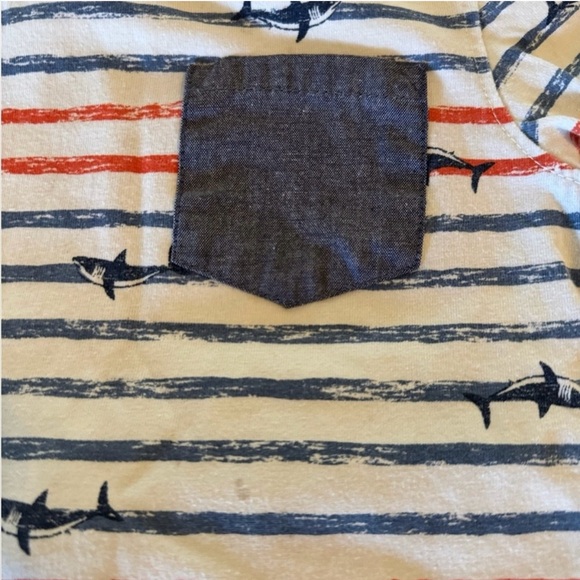 Kids Headquarters - 3T Boy Navy, Orange and White Shark Set - Picture 2 of 7